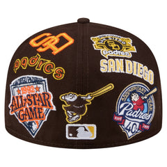San Diego Padres All Over 59FIFTY Fitted Hat Brown | New Era