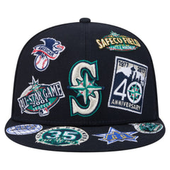 Seattle Mariners All Over 59FIFTY Fitted Hat Navy | New Era