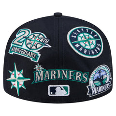 Seattle Mariners All Over 59FIFTY Fitted Hat Navy | New Era