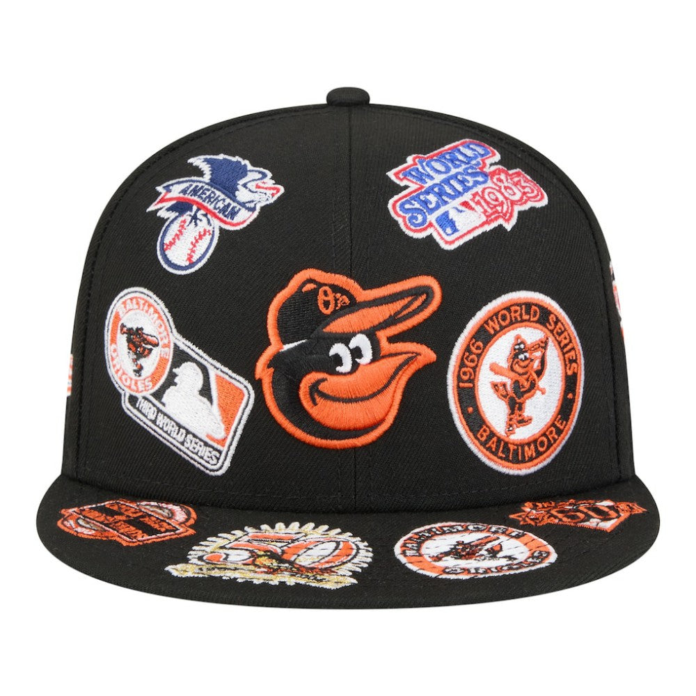 Baltimore Orioles All Over 59FIFTY Fitted Hat Black | New Era