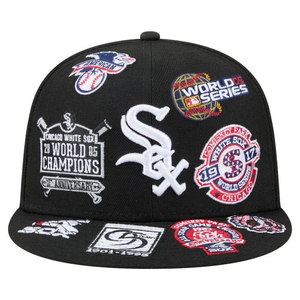 Chicago White Sox All Over 59FIFTY Fitted Hat Black | New Era