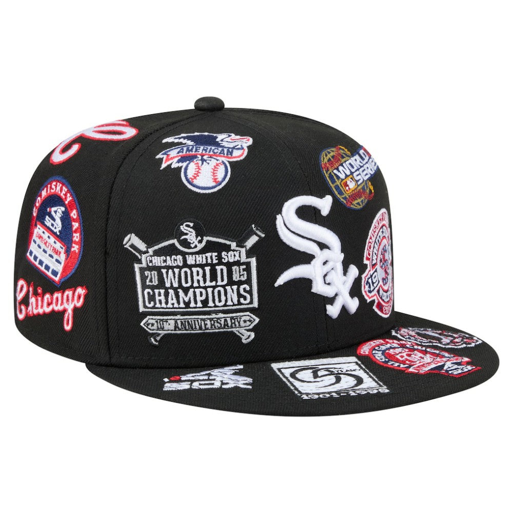 Chicago White Sox All Over 59FIFTY Fitted Hat Black | New Era