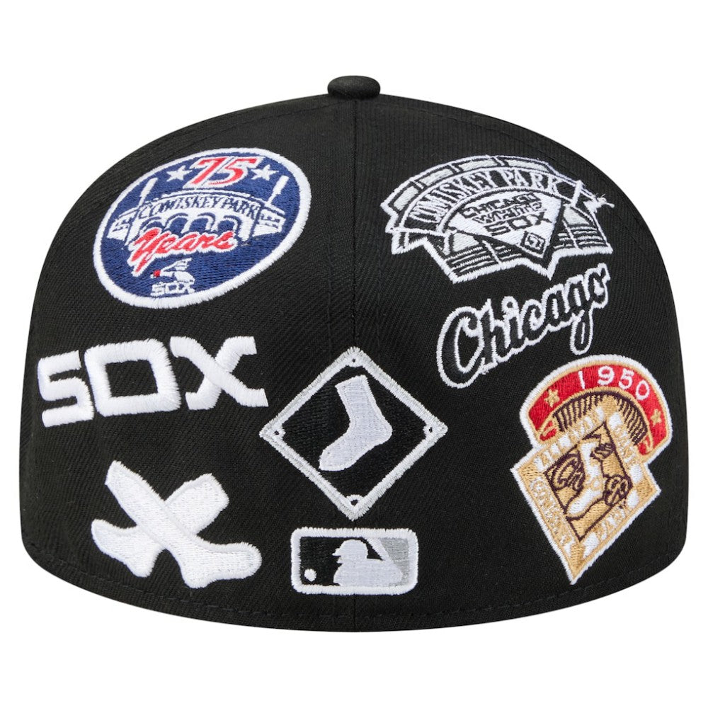 Chicago White Sox All Over 59FIFTY Fitted Hat Black | New Era