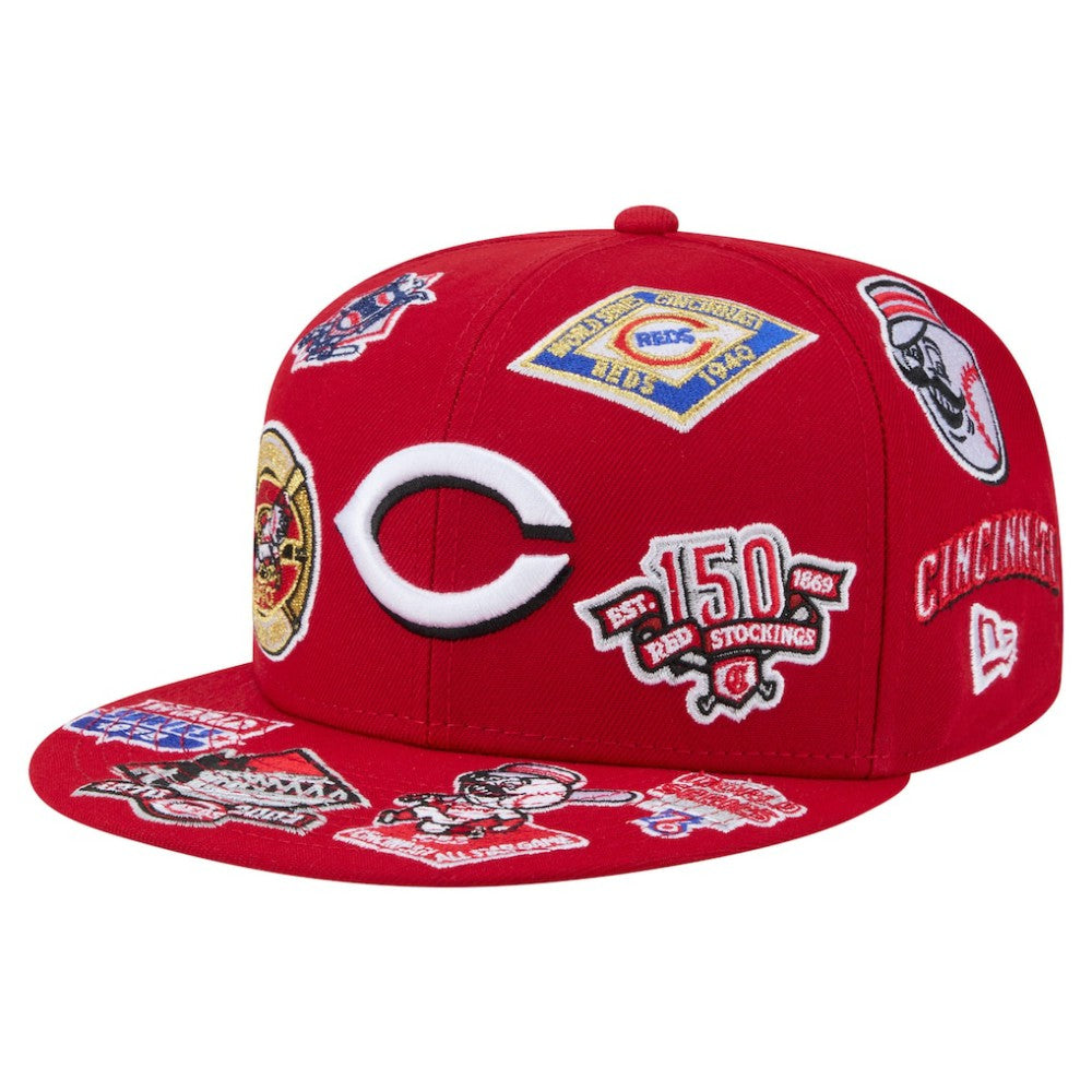 Cincinnati Reds All Over 59FIFTY Fitted Hat Red | New Era
