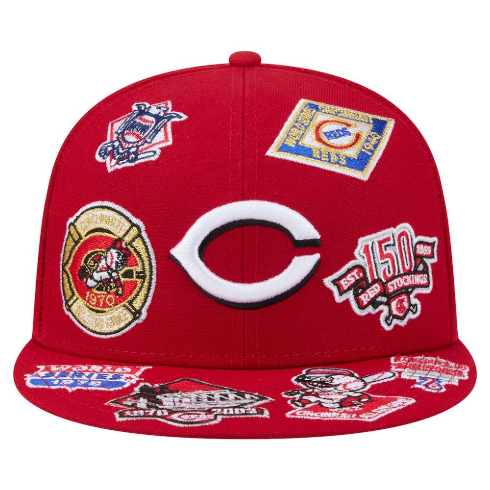 Cincinnati Reds All Over 59FIFTY Fitted Hat Red | New Era