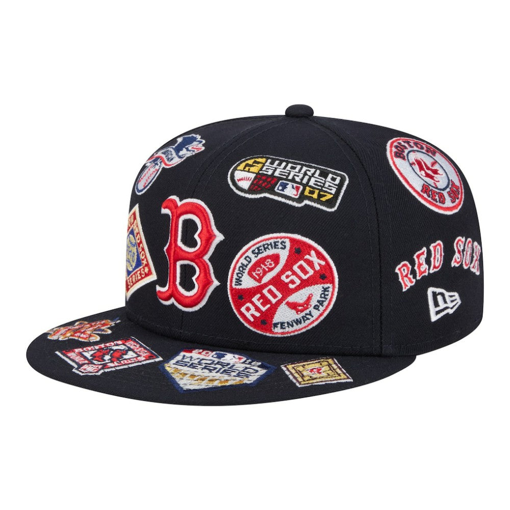 Boston Red Sox All Over 59FIFTY Fitted Hat Navy | New Era