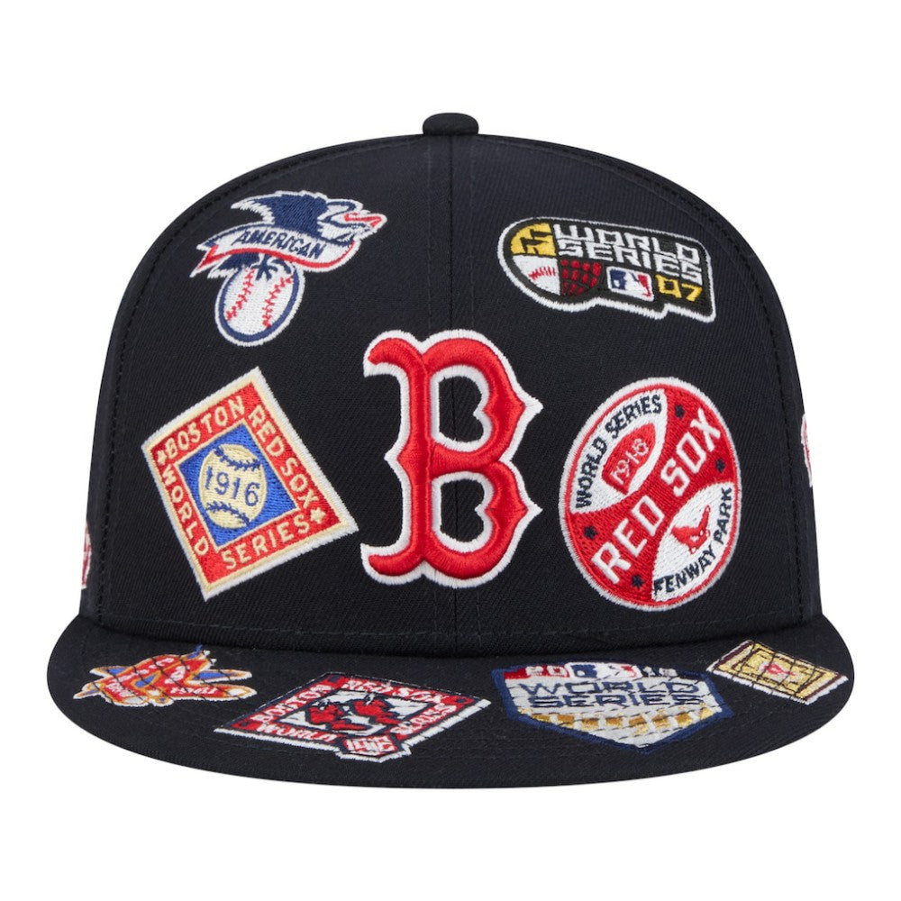 Boston Red Sox All Over 59FIFTY Fitted Hat Navy | New Era