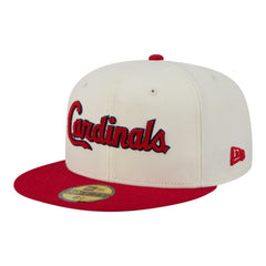 St. Louis Cardinals Two-Tone Stitch 59FIFTY Fitted Hat Cream | New Era