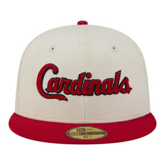 St. Louis Cardinals Two-Tone Stitch 59FIFTY Fitted Hat Cream | New Era