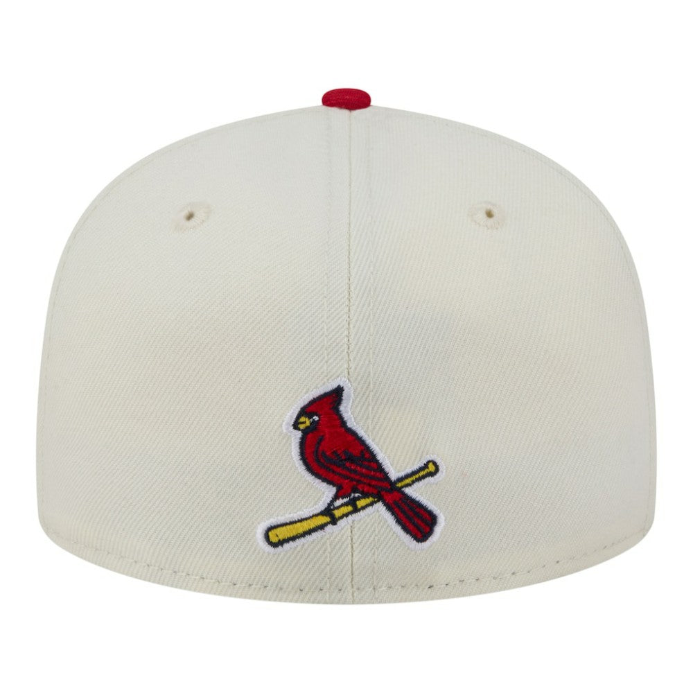 St. Louis Cardinals Two-Tone Stitch 59FIFTY Fitted Hat Cream | New Era