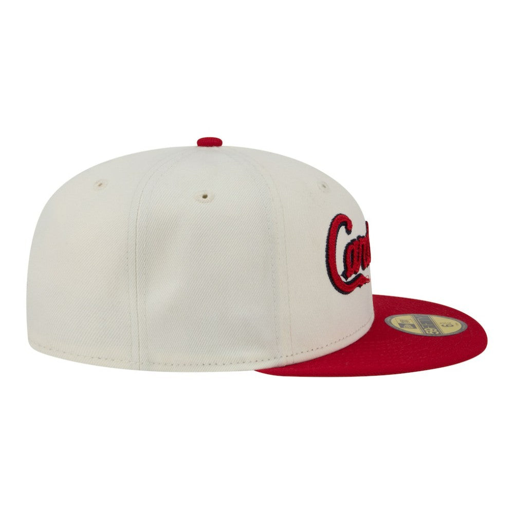 St. Louis Cardinals Two-Tone Stitch 59FIFTY Fitted Hat Cream | New Era