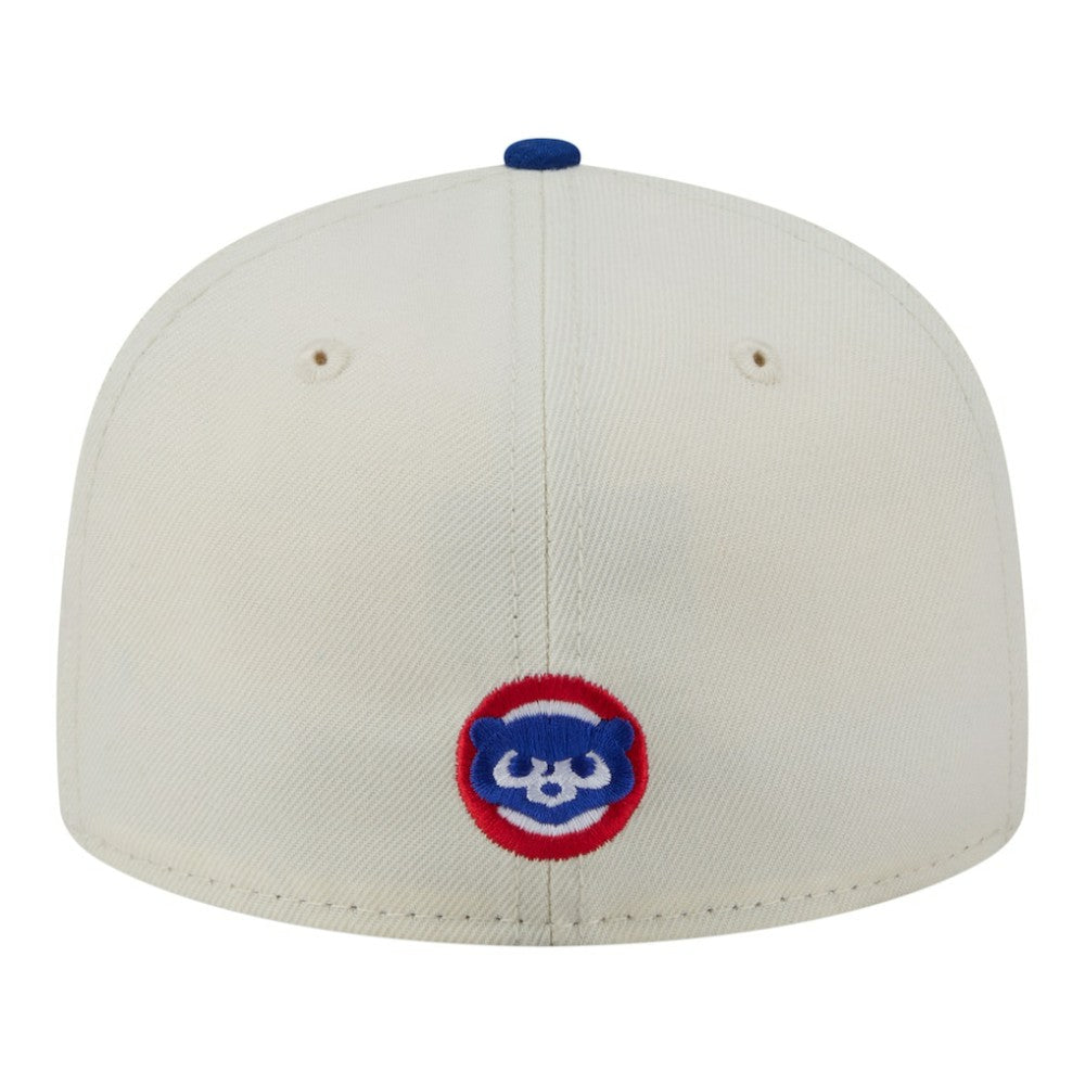 Chicago Cubs Two-Tone Stitch 59FIFTY Fitted Hat Cream | New Era