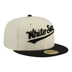 Chicago White Sox Two-Tone Stitch 59FIFTY Fitted Hat Cream | New Era