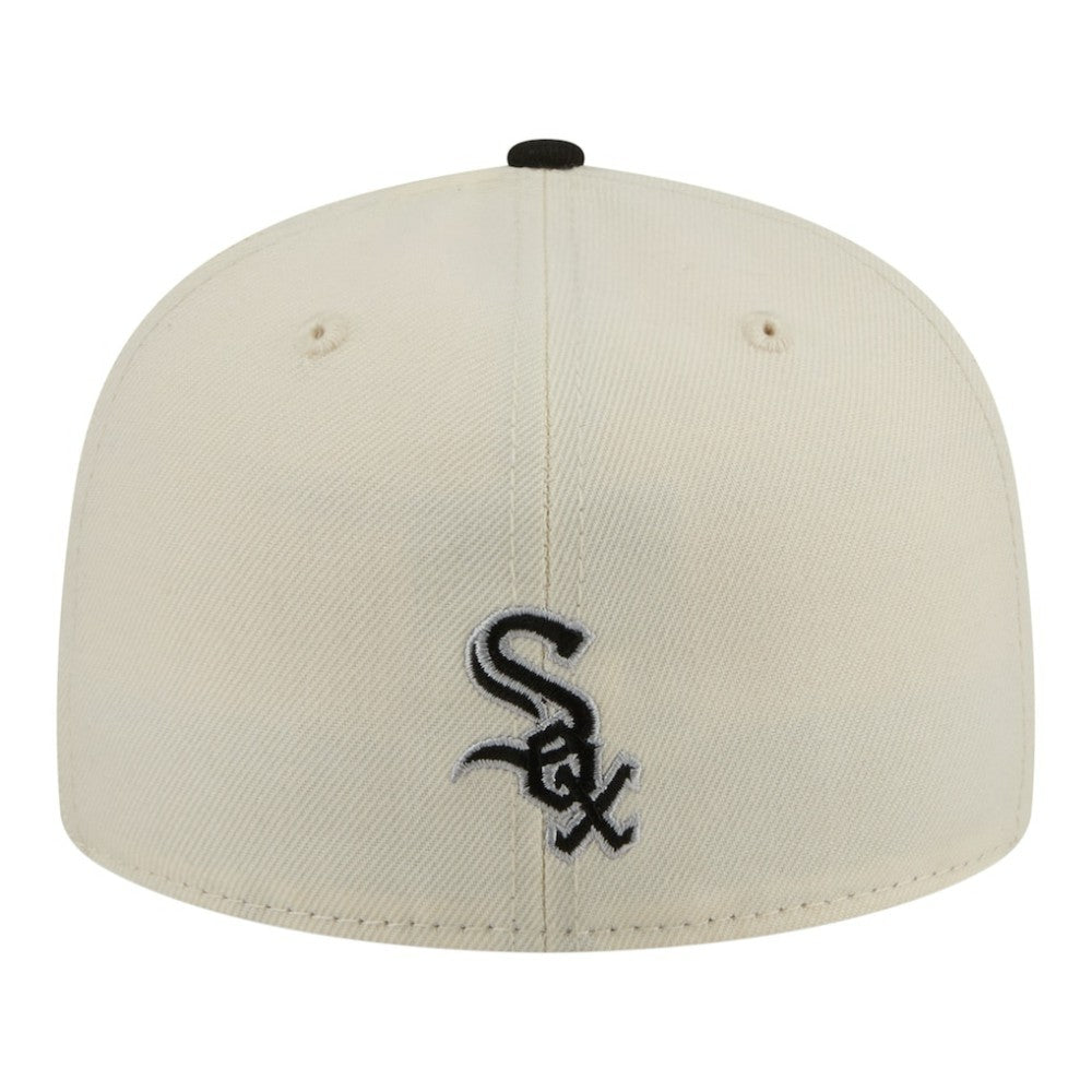 Chicago White Sox Two-Tone Stitch 59FIFTY Fitted Hat Cream | New Era