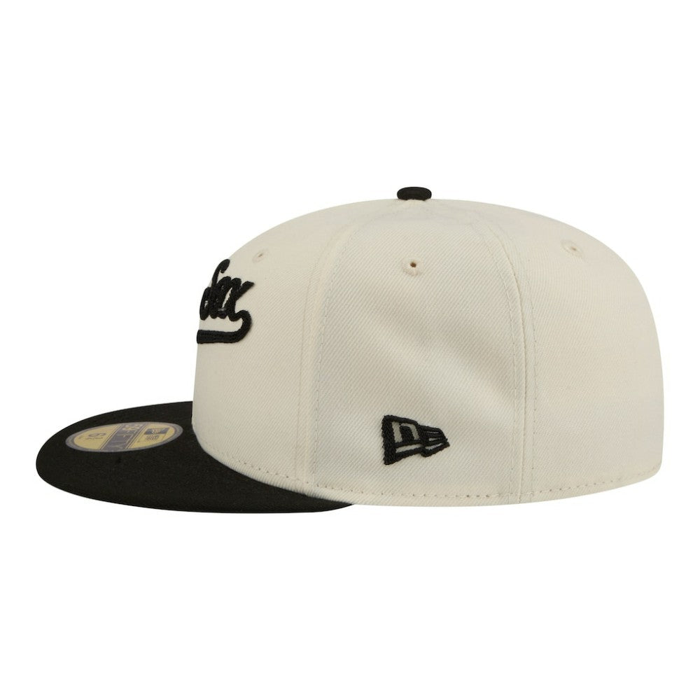 Chicago White Sox Two-Tone Stitch 59FIFTY Fitted Hat Cream | New Era