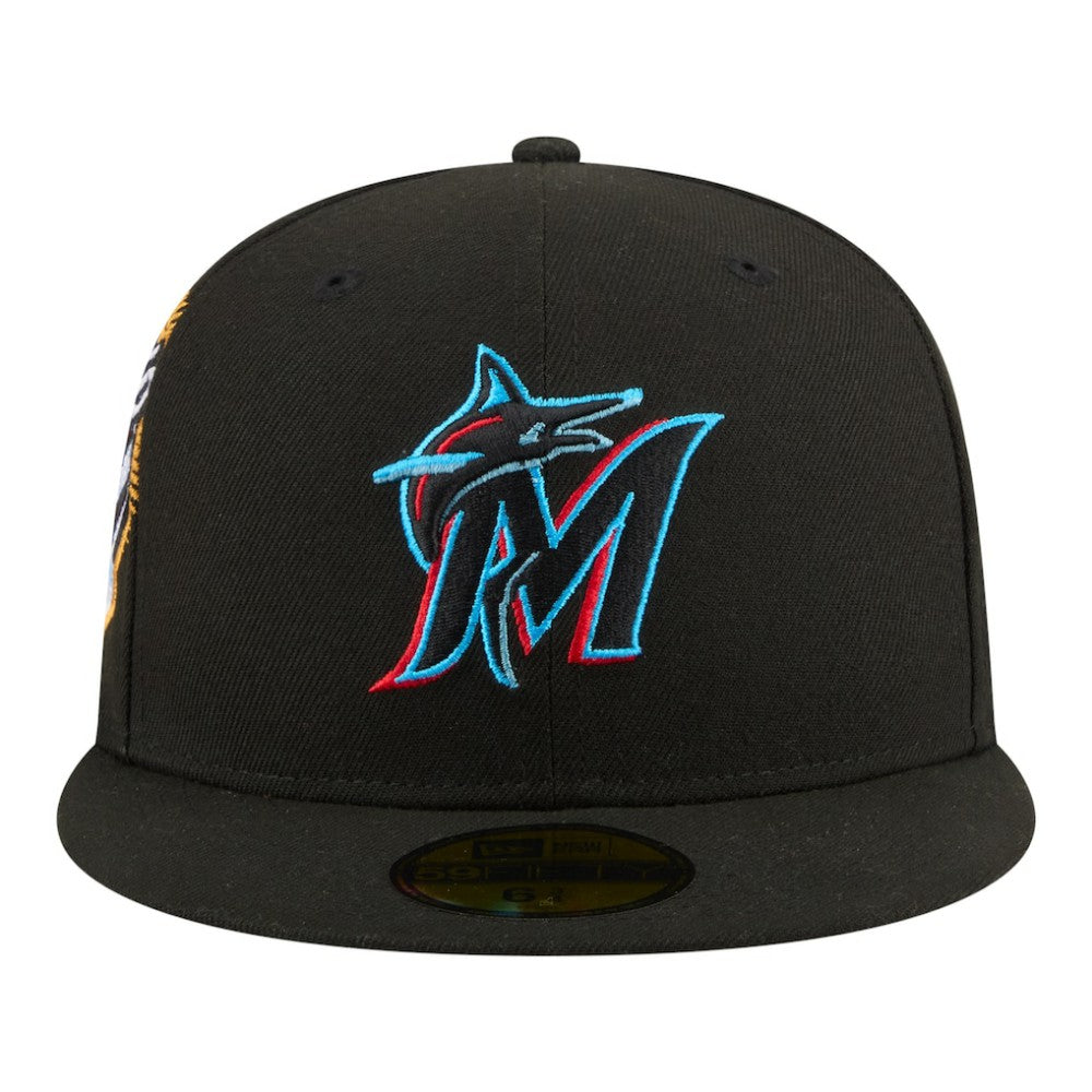 Miami Marlins Hidden Hit 59FIFTY Fitted Hat Black | New Era