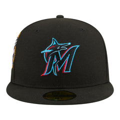 Miami Marlins Hidden Hit 59FIFTY Fitted Hat Black | New Era