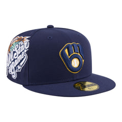 Milwaukee Brewers Hidden Hit 59FIFTY Fitted Hat Navy | New Era