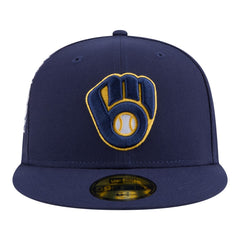 Milwaukee Brewers Hidden Hit 59FIFTY Fitted Hat Navy | New Era