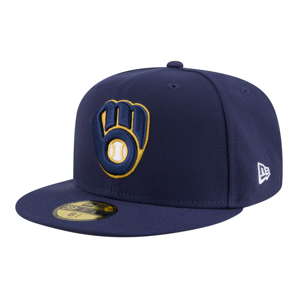 Milwaukee Brewers Hidden Hit 59FIFTY Fitted Hat Navy | New Era