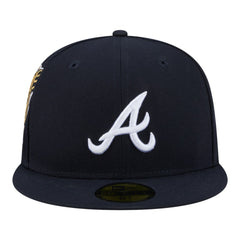 Atlanta Braves Hidden Hit 59FIFTY Fitted Hat Navy | New Era