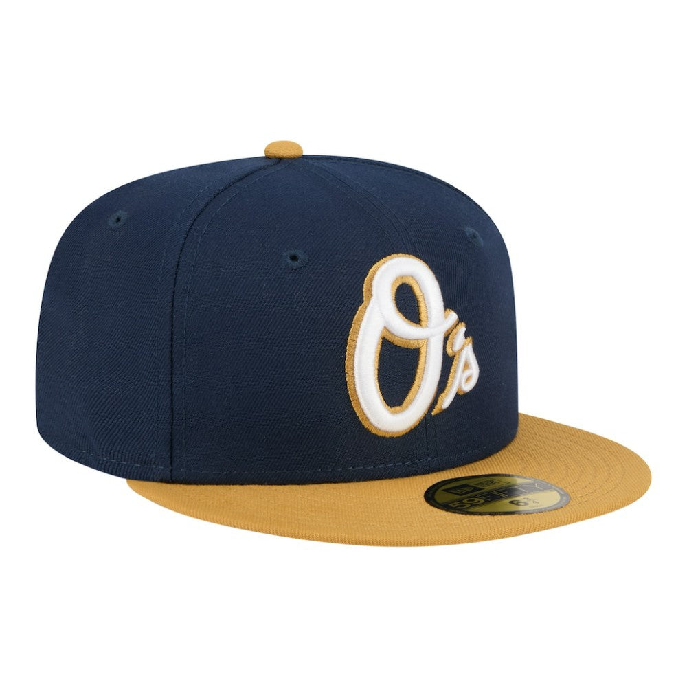Baltimore Orioles Two-Tone Color Pack 59FIFTY Fitted Hat Navy/Khaki | New Era