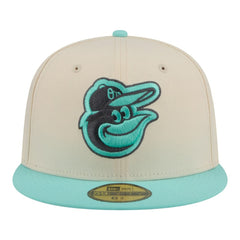 Baltimore Orioles Two-Tone Color Pack 59FIFTY Fitted Hat Light Beige/Turquoise | New Era