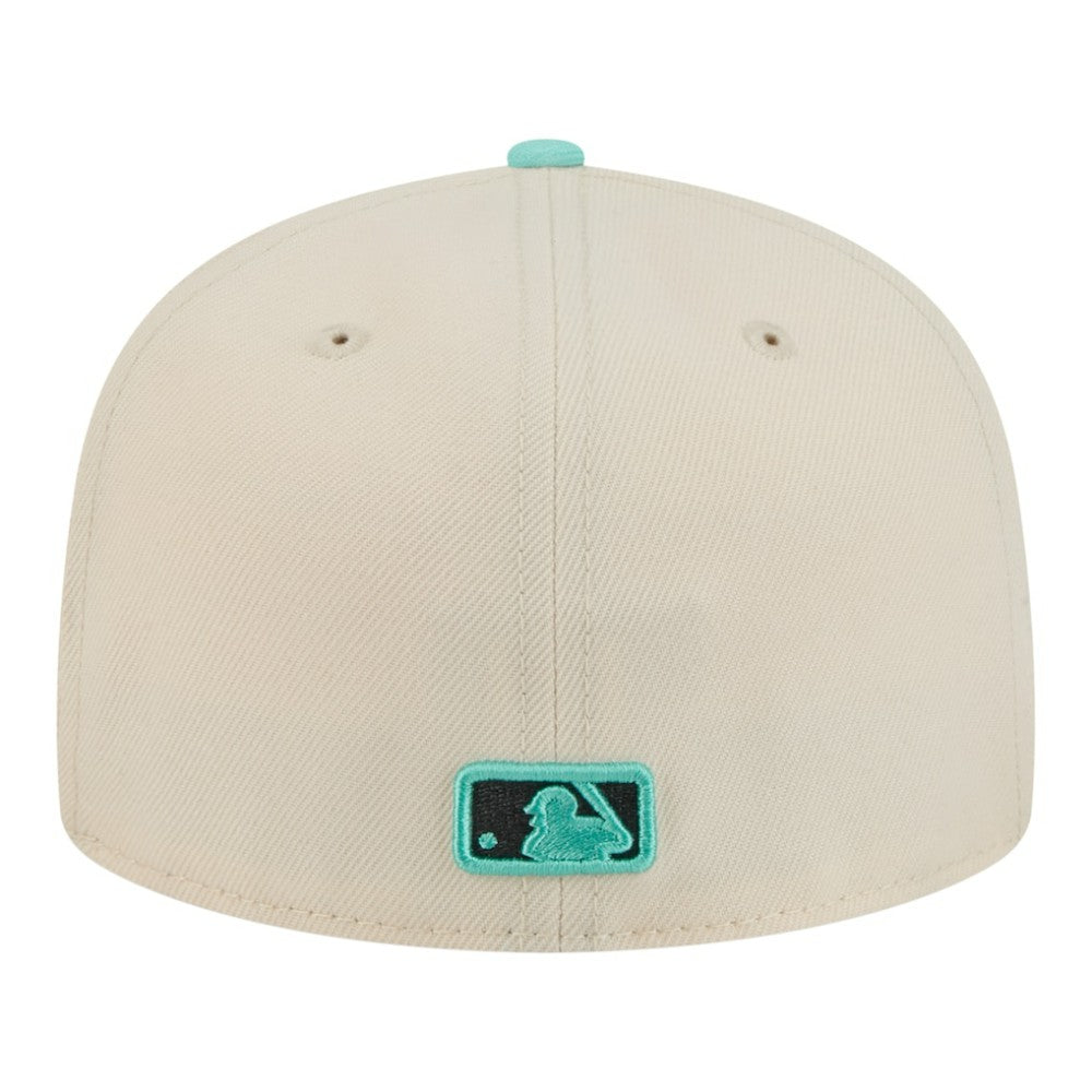 Chicago Cubs Two-Tone Color Pack 59FIFTY Fitted Hat Light Beige/Turquoise | New Era