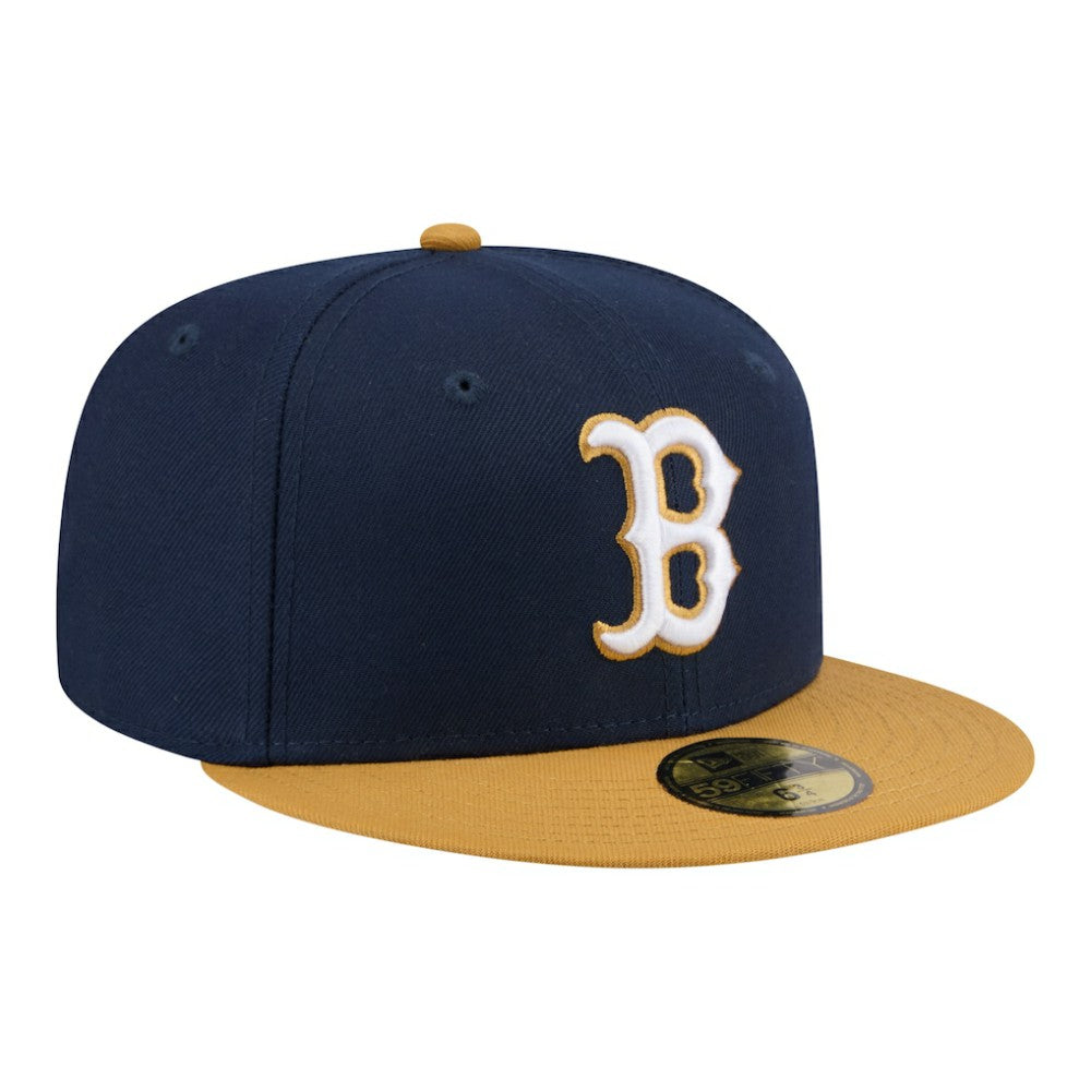 Boston Red Sox Two-Tone Color Pack 59FIFTY Fitted Hat Navy/Khaki | New Era