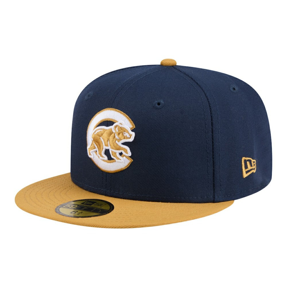 Chicago Cubs Two-Tone Color Pack 59FIFTY Fitted Hat Navy/Khaki | New Era