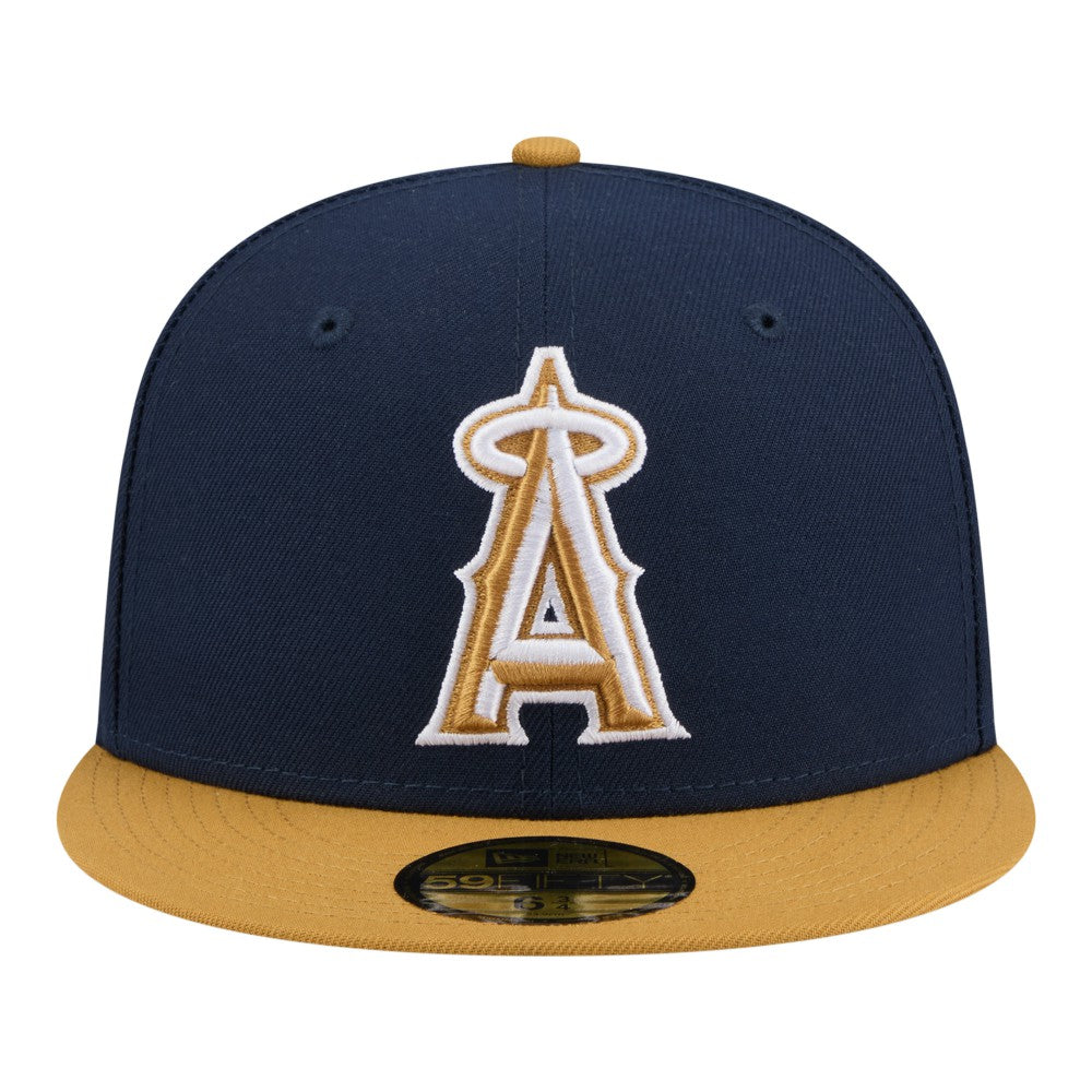 Los Angeles Angels Two-Tone Color Pack 59FIFTY Fitted Hat Navy/Khaki | New Era