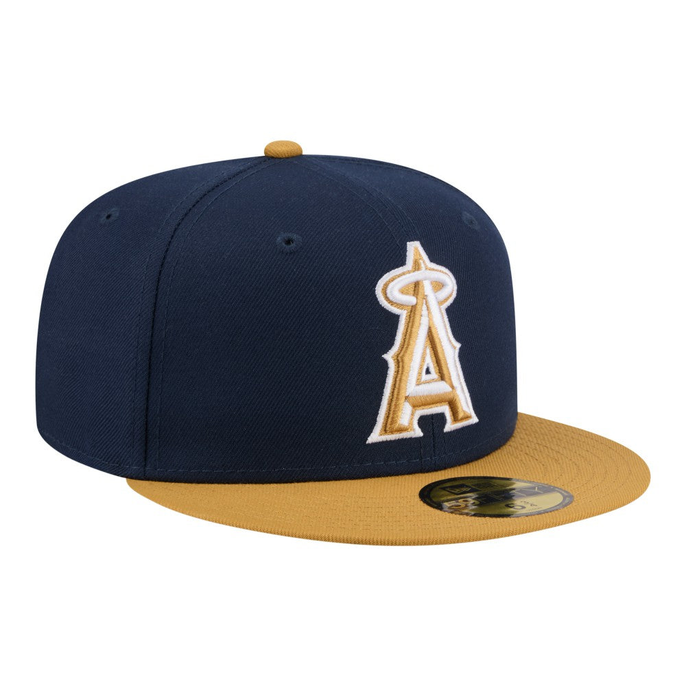 Los Angeles Angels Two-Tone Color Pack 59FIFTY Fitted Hat Navy/Khaki | New Era