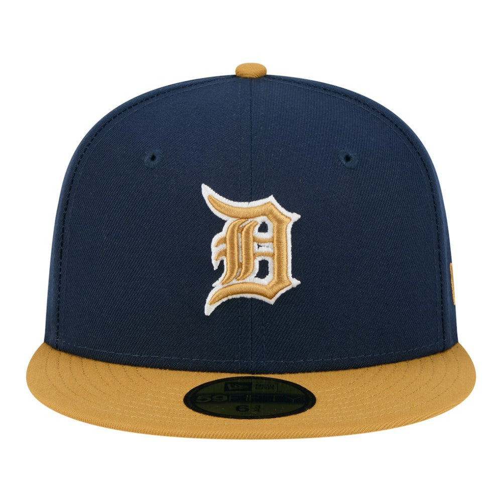 Detroit Tigers Two-Tone Color Pack 59FIFTY Fitted Hat Navy/Khaki | New Era