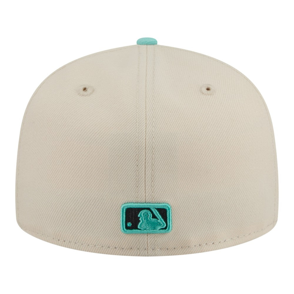 Los Angeles Dodgers Two-Tone Color Pack 59FIFTY Fitted Hat Light Beige/Turquoise | New Era