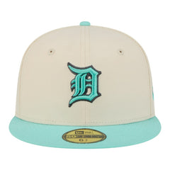 Detroit Tigers Two-Tone Color Pack 59FIFTY Fitted Hat Light Beige/Turquoise | New Era