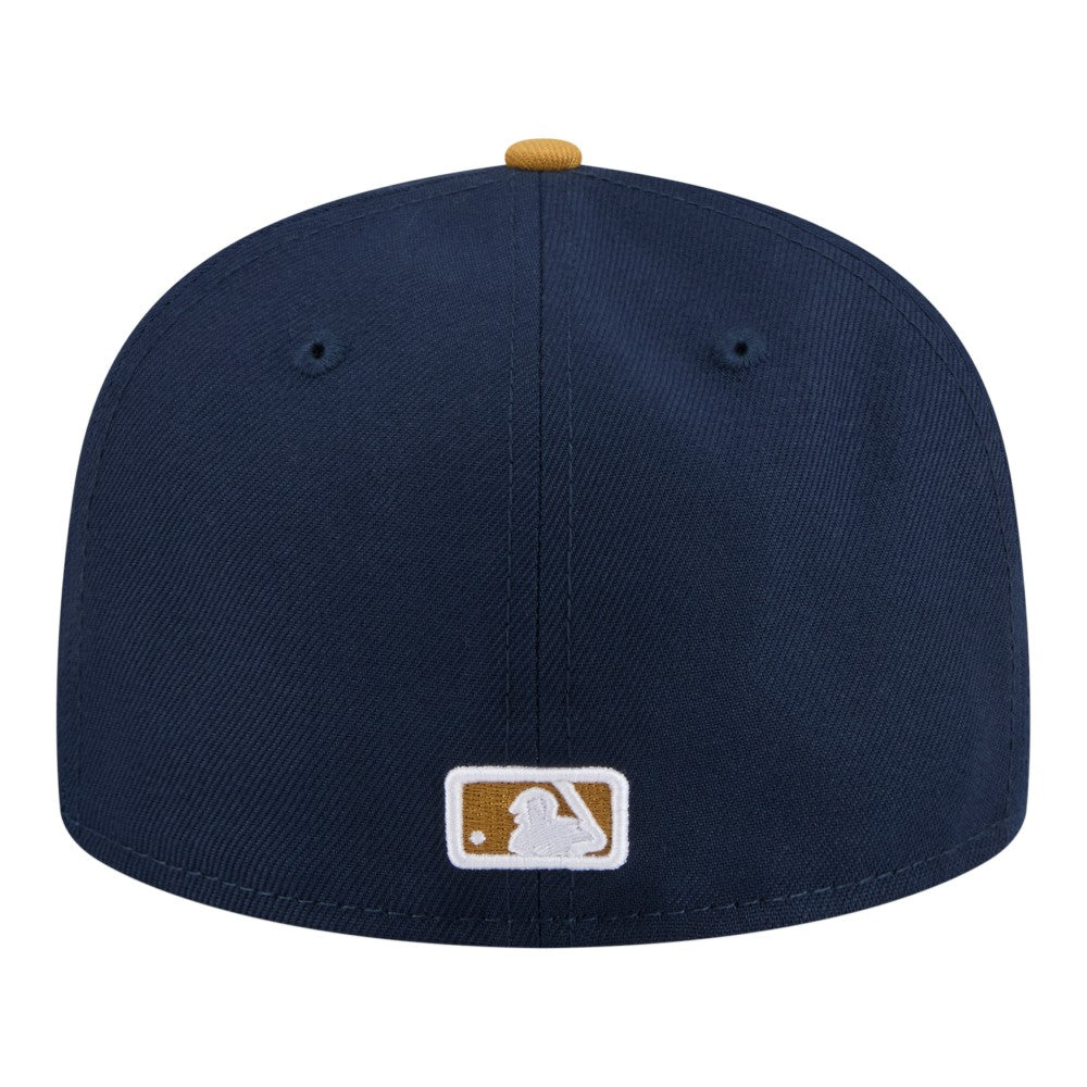 Los Angeles Dodgers Two-Tone Color Pack 59FIFTY Fitted Hat Navy/Khaki | New Era