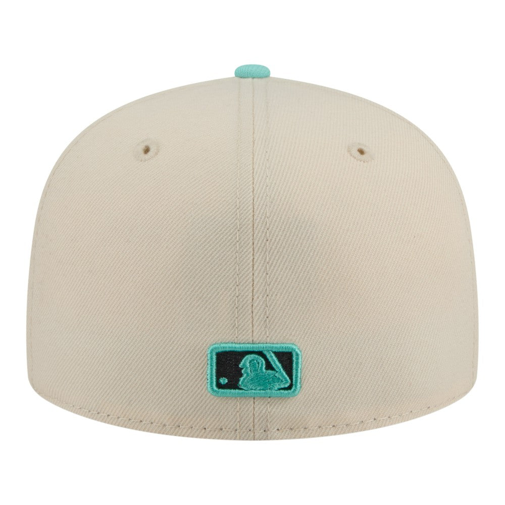 Los Angeles Angels Two-Tone Color Pack 59FIFTY Fitted Hat Light Beige/Turquoise | New Era