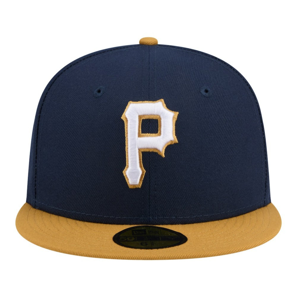 Pittsburgh Pirates Two-Tone Color Pack 59FIFTY Fitted Hat Navy/Khaki | New Era