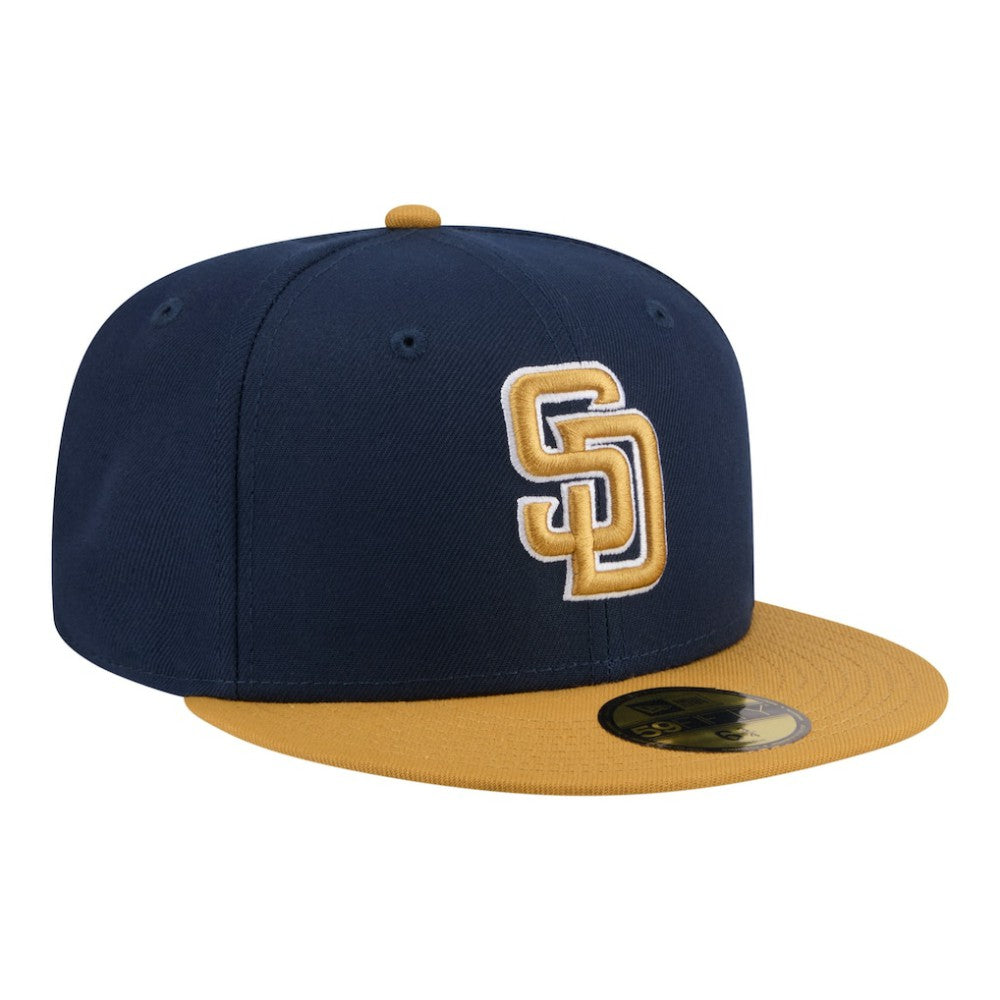 San Diego Padres Two-Tone Color Pack 59FIFTY Fitted Hat Navy/Khaki | New Era
