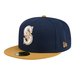 Seattle Mariners Two-Tone Color Pack 59FIFTY Fitted Hat Navy/Khaki | New Era