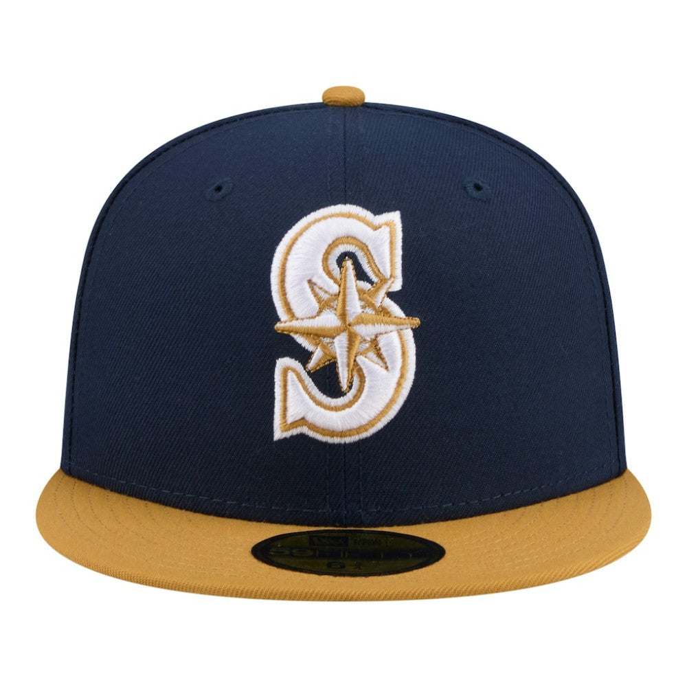 Seattle Mariners Two-Tone Color Pack 59FIFTY Fitted Hat Navy/Khaki | New Era
