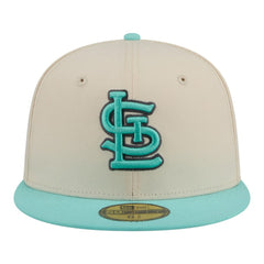 St. Louis Cardinals Two-Tone Color Pack 59FIFTY Fitted Hat Light Beige/Turquoise | New Era