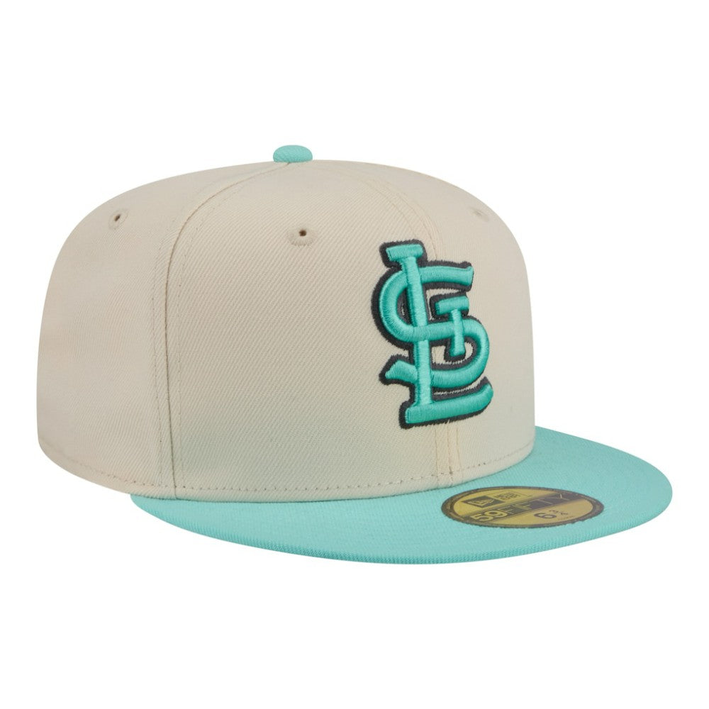 St. Louis Cardinals Two-Tone Color Pack 59FIFTY Fitted Hat Light Beige/Turquoise | New Era