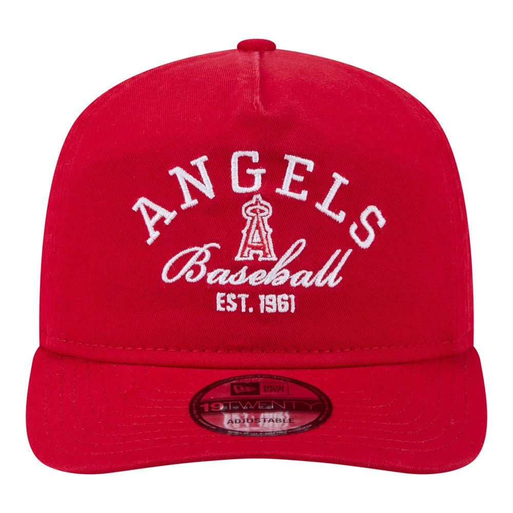 Los Angeles Angels Stacked 19TWENTY Adjustable Hat Red | New Era