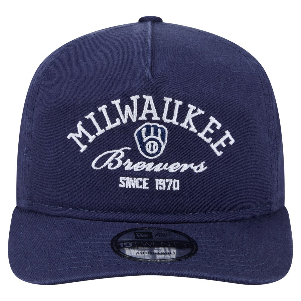 Milwaukee Brewers Stacked 19TWENTY Adjustable Hat Navy | New Era