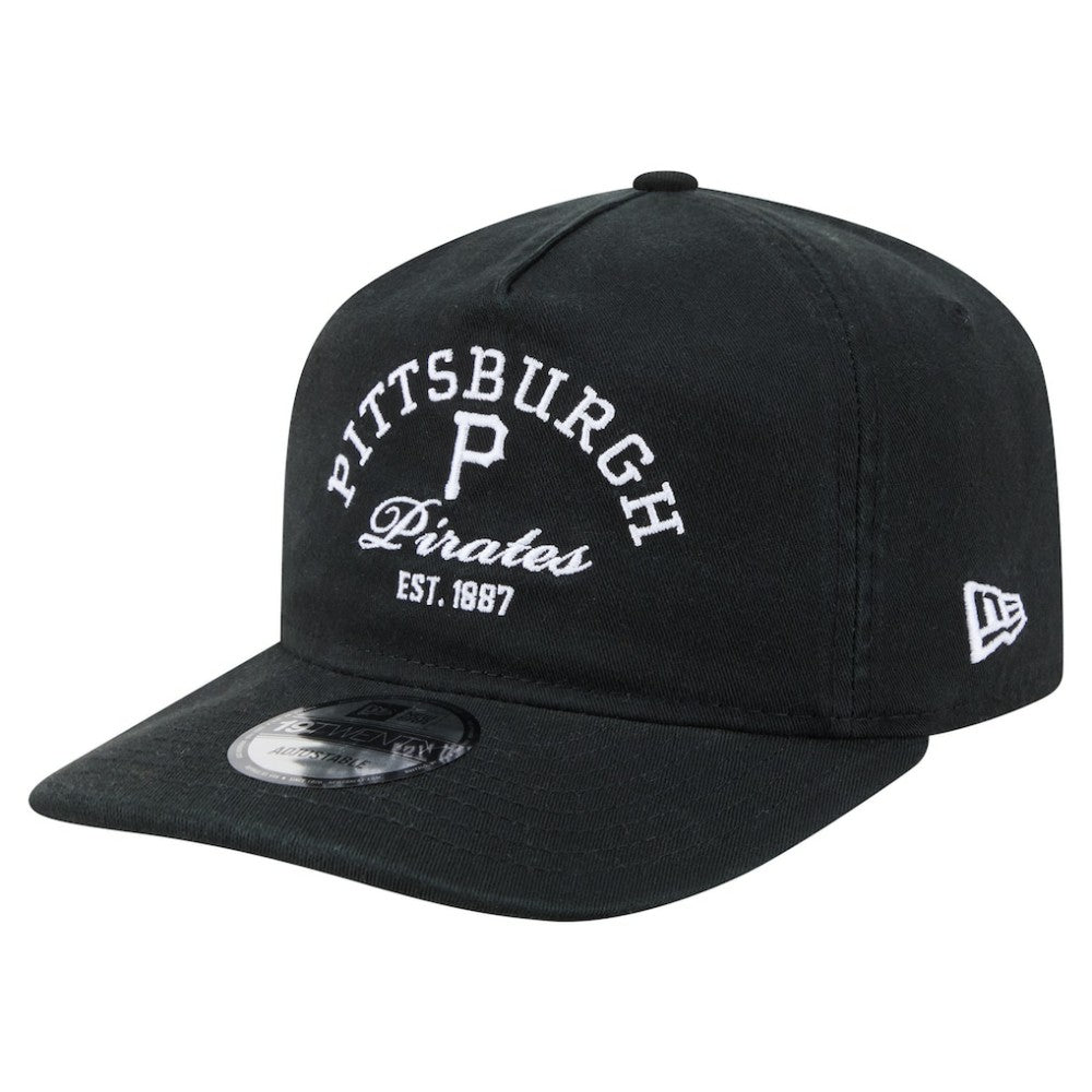Pittsburgh Pirates Stacked 19TWENTY Adjustable Hat Black | New Era