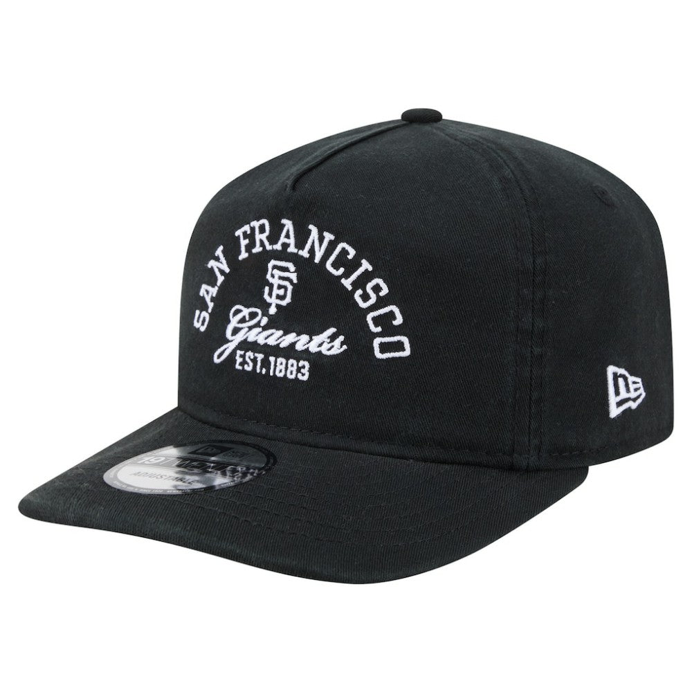 San Francisco Giants Stacked 19TWENTY Adjustable Hat Black | New Era