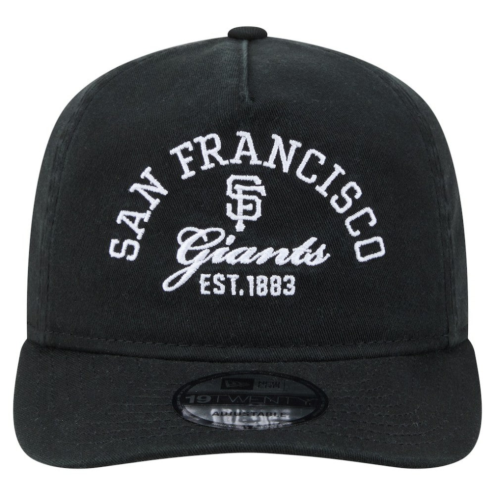 San Francisco Giants Stacked 19TWENTY Adjustable Hat Black | New Era