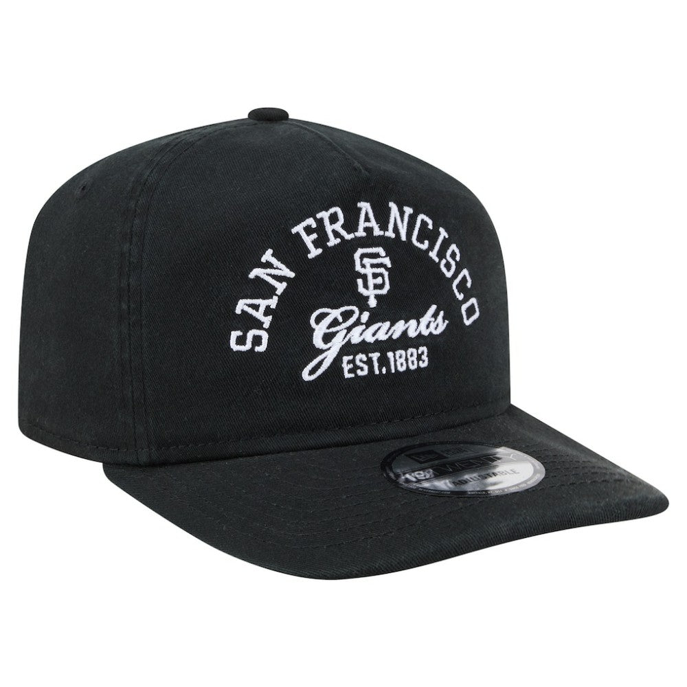 San Francisco Giants Stacked 19TWENTY Adjustable Hat Black | New Era