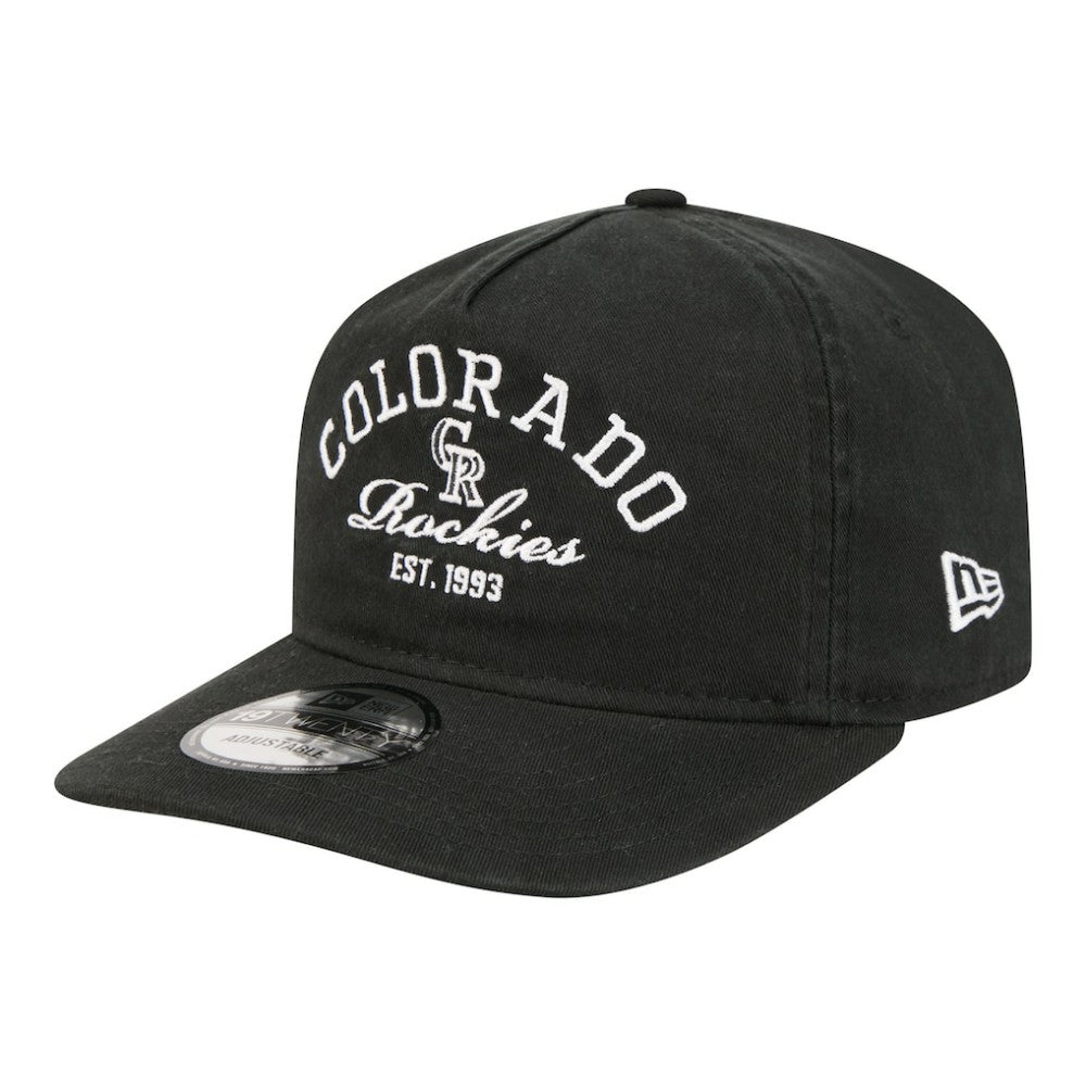 Colorado Rockies Stacked 19TWENTY Adjustable Hat Black | New Era